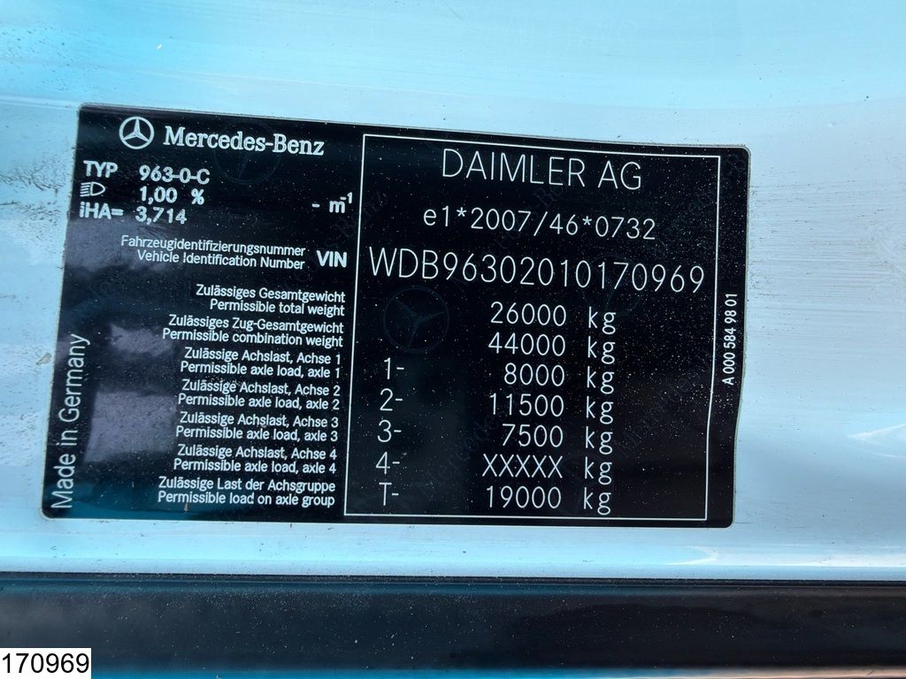 Mercedes Antos 2536 6x2, EURO 6, Palfinger, Steering/Liftaxle