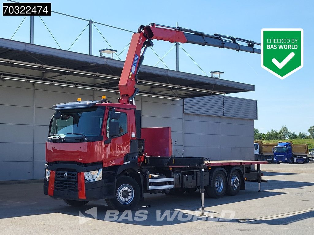 Renault C 380 6X2 HMF 3220 K6 Kran Crane lift-Axle Automatic Optibrake Euro 6