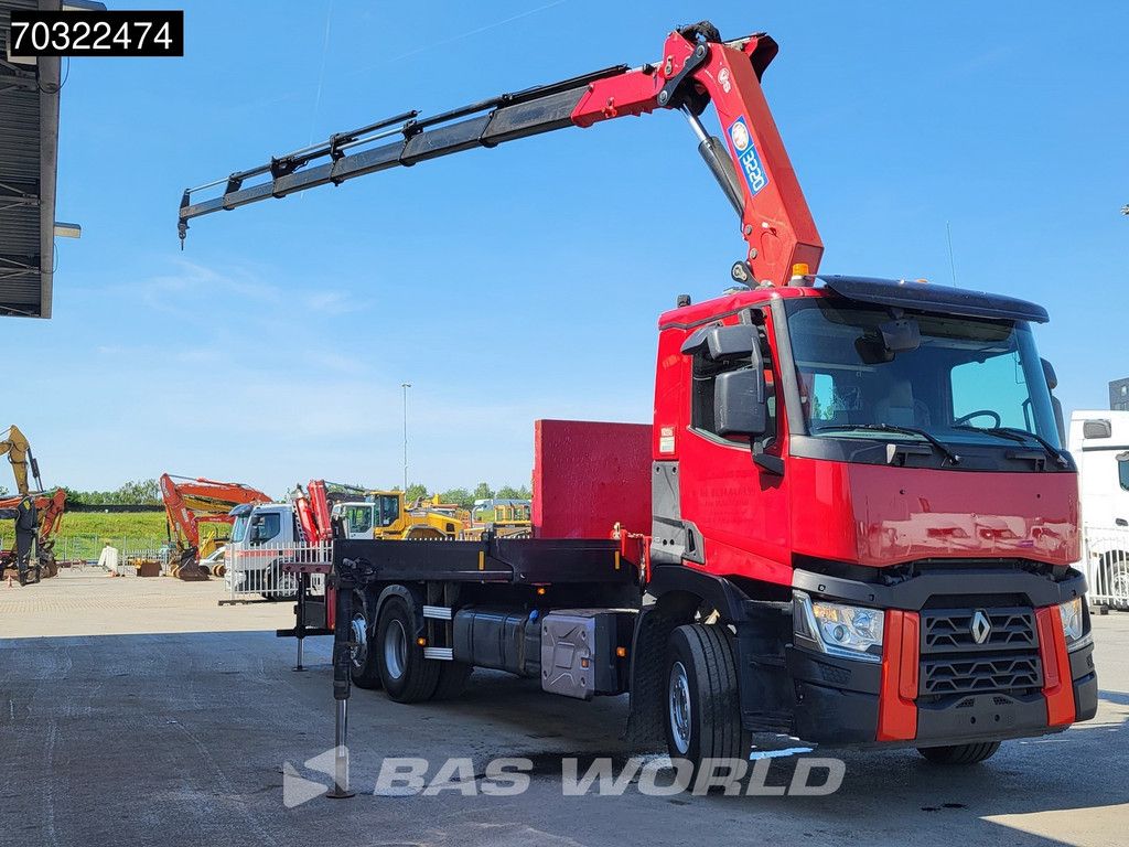 Renault C 380 6X2 HMF 3220 K6 Kran Crane lift-Axle Automatic Optibrake Euro 6