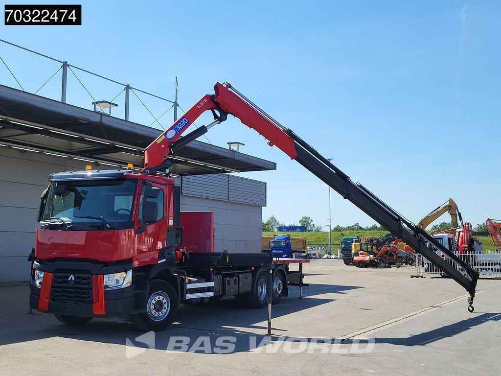Renault C 380 6X2 HMF 3220 K6 Kran Crane lift-Axle Automatic Optibrake Euro 6