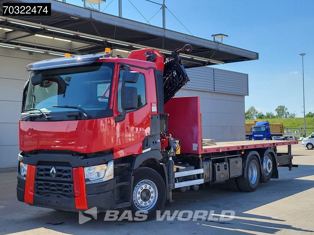 Renault C 380 6X2 HMF 3220 K6 Kran Crane lift-Axle Automatic Optibrake Euro 6