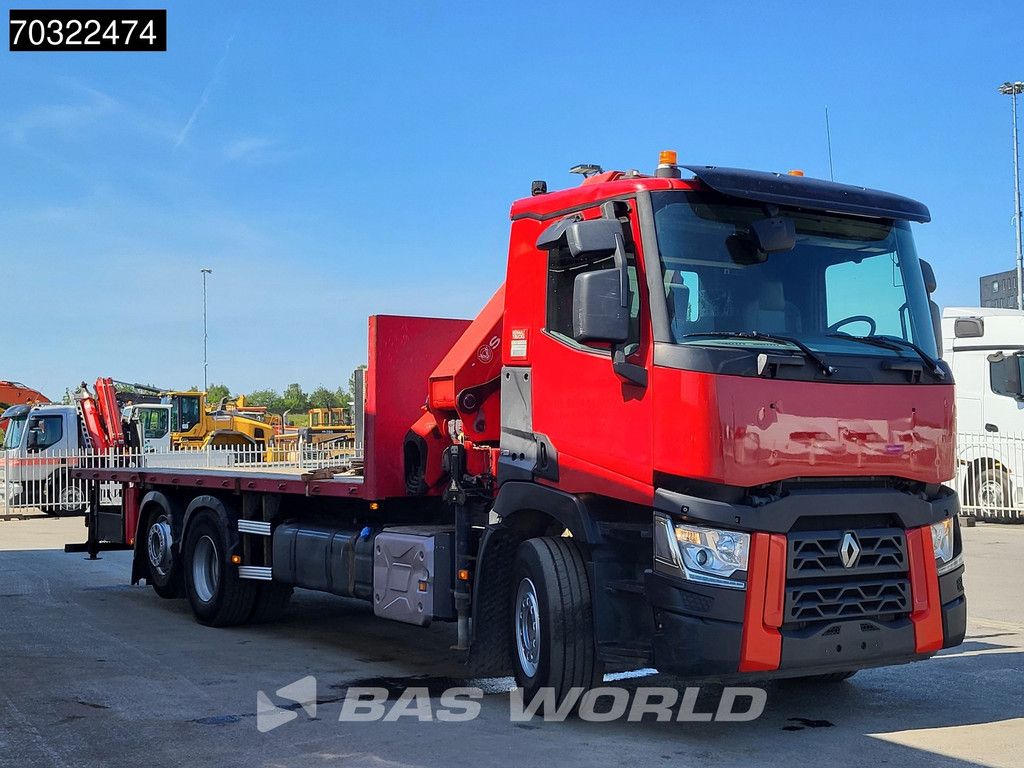 Renault C 380 6X2 HMF 3220 K6 Kran Crane lift-Axle Automatic Optibrake Euro 6