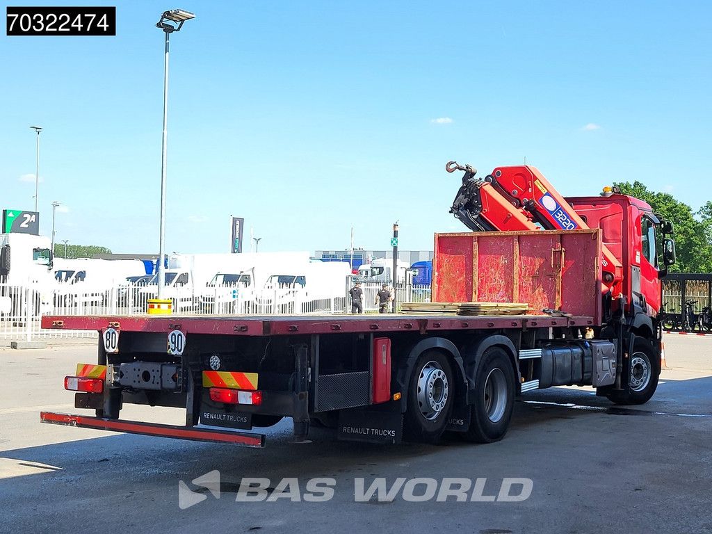 Renault C 380 6X2 HMF 3220 K6 Kran Crane lift-Axle Automatic Optibrake Euro 6