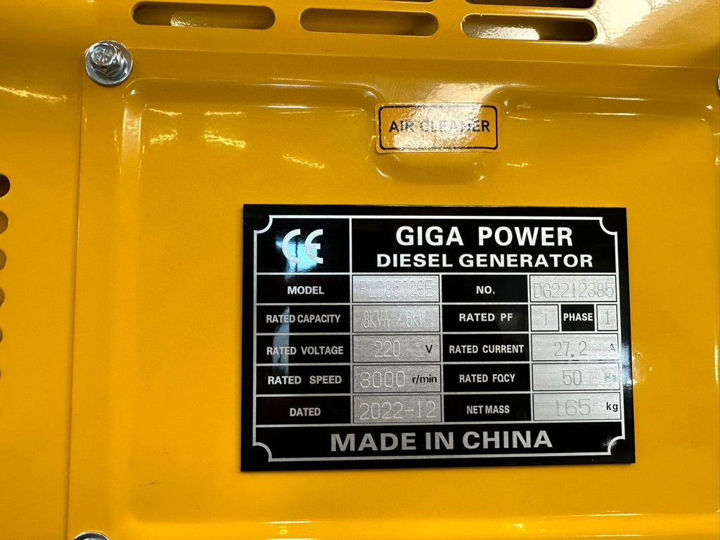 Giga power PLD8500SE 8 kVA silent generator