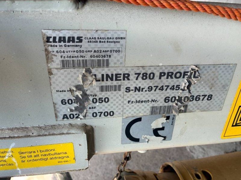 Claas Liner 780 Profil