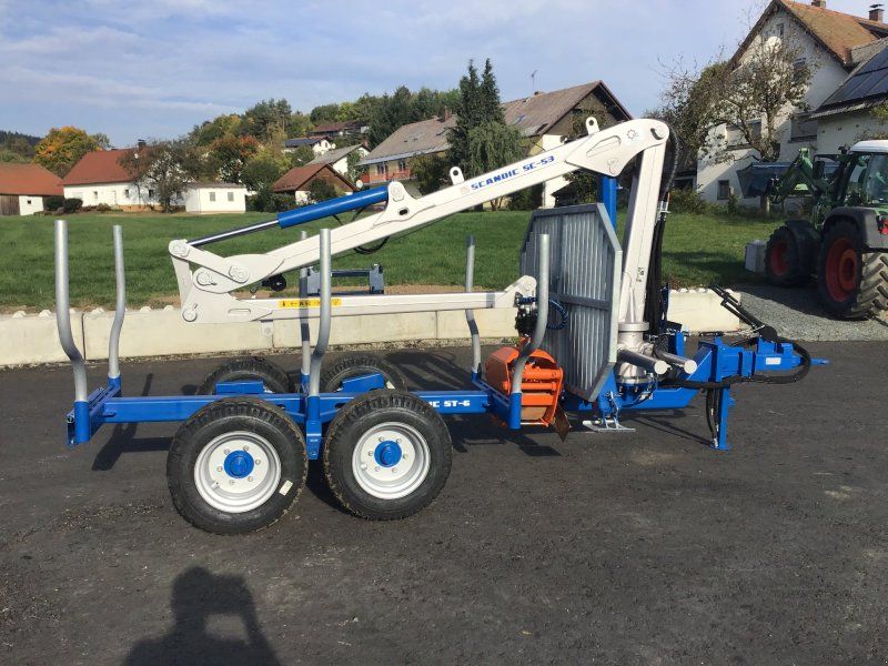Scandic ST-6 Rückewagen 7,4t 5,9m Kran 600kg Hubkraft l Hydr.Brems