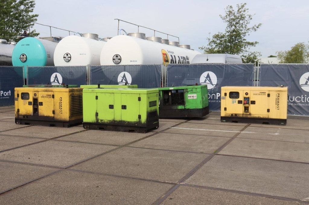 Lot of Generators Pramast Power VG-R30 Diesel 37kVA 6 pieces