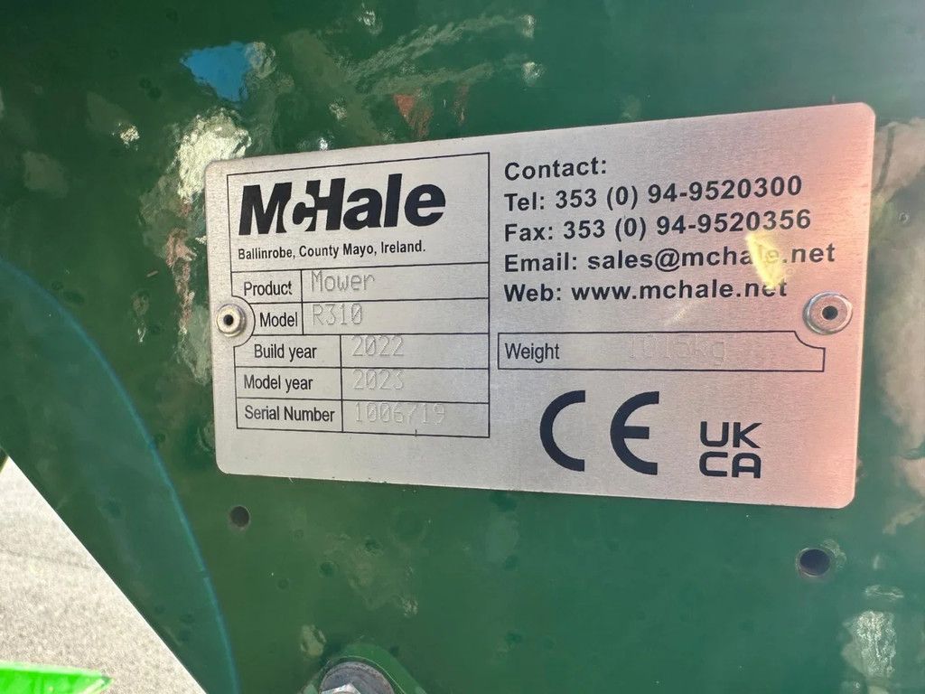 McHale ProGlide R310 achtermaaier