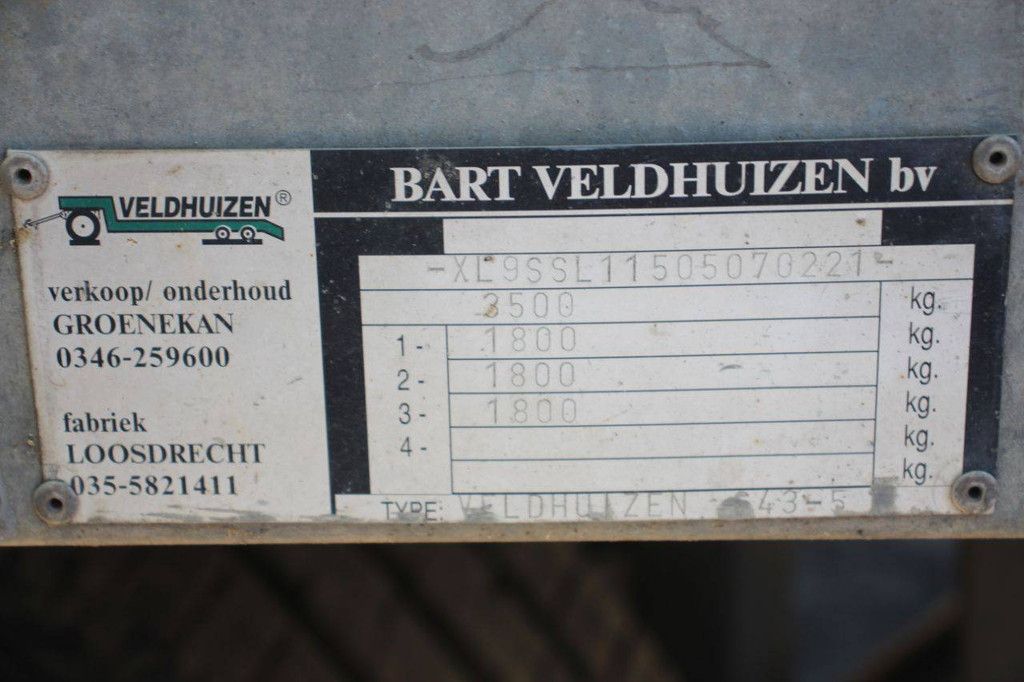 Tieflader Veldhuizen G43-5 3500kg 2002