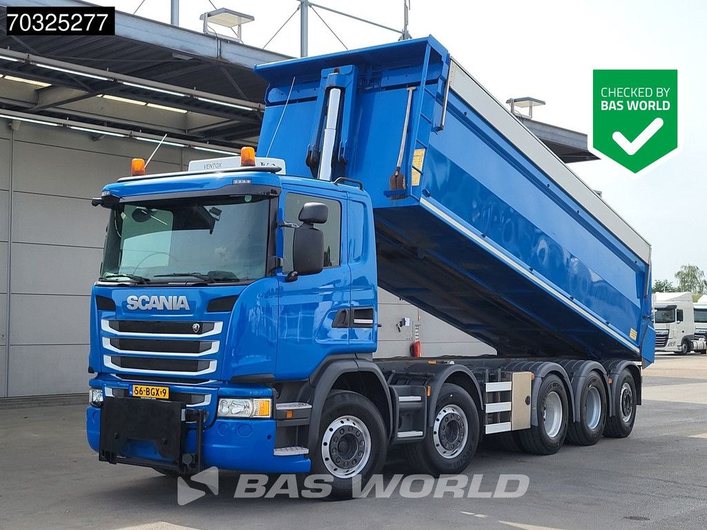 Scania G450 10X4 NL-Truck APK 24m3 HYVA Tipper Lift+Steering axle Retarder Euro 6