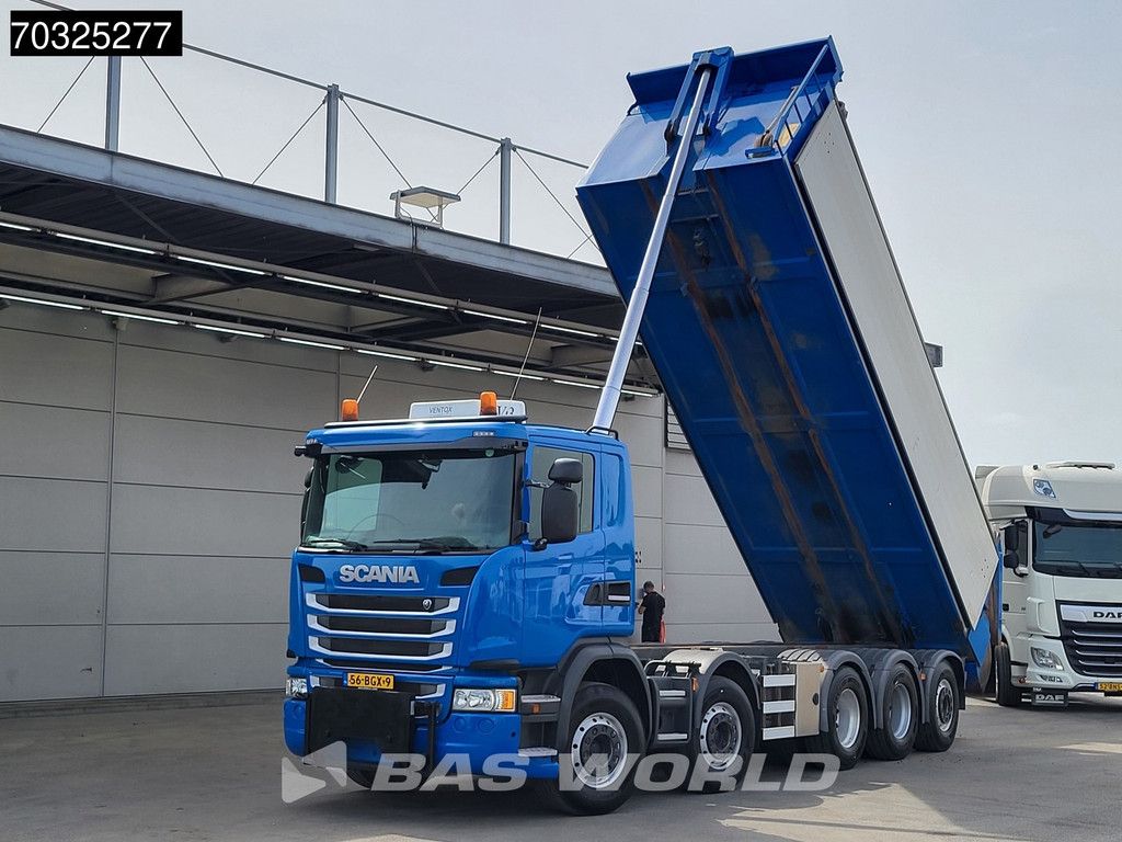 Scania G450 10X4 NL-Truck APK 24m3 HYVA Tipper Lift+Steering axle Retarder Euro 6
