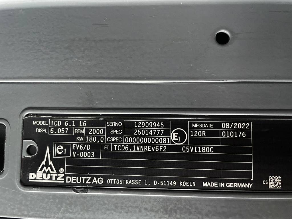Deutz TCD6.1L6 - 165 kVA Stage V Generator - DPX-19014