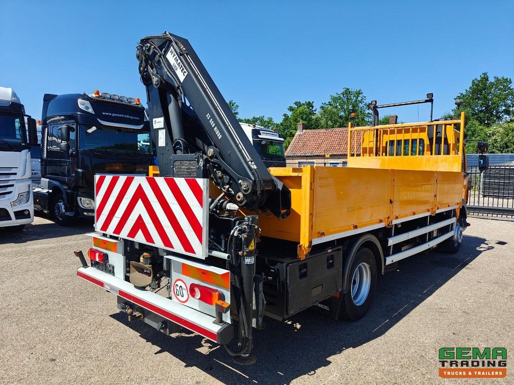DAF FA LF55.220 4x2 Tageskabine Euro5 16T - Offene Ladefläche mit Bordwänden 5,5 m + Hiab 088 E-2 Fernbedienung - Vollstahl - Schaltgetriebe - Klimaanlage