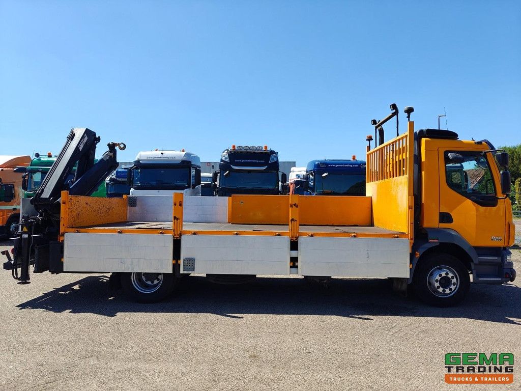 DAF FA LF55.220 4x2 Tageskabine Euro5 16T - Offene Ladefläche mit Bordwänden 5,5 m + Hiab 088 E-2 Fernbedienung - Vollstahl - Schaltgetriebe - Klimaanlage