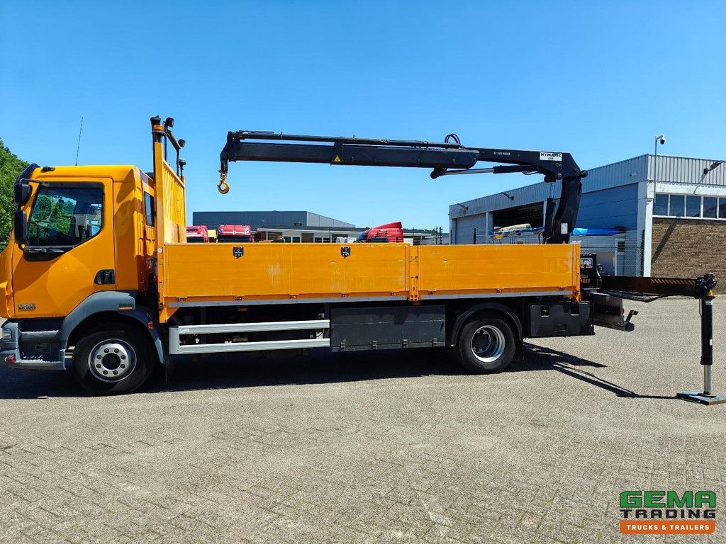 DAF FA LF55.220 4x2 Tageskabine Euro5 16T - Offene Ladefläche mit Bordwänden 5,5 m + Hiab 088 E-2 Fernbedienung - Vollstahl - Schaltgetriebe - Klimaanlage