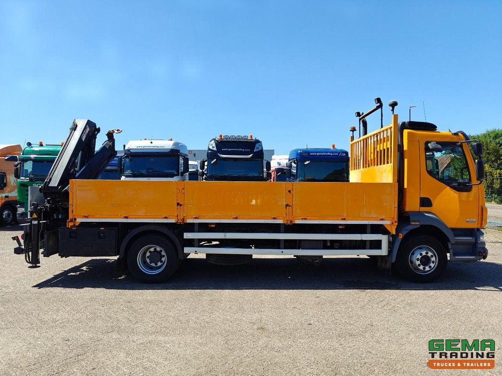 DAF FA LF55.220 4x2 Tageskabine Euro5 16T - Offene Ladefläche mit Bordwänden 5,5 m + Hiab 088 E-2 Fernbedienung - Vollstahl - Schaltgetriebe - Klimaanlage