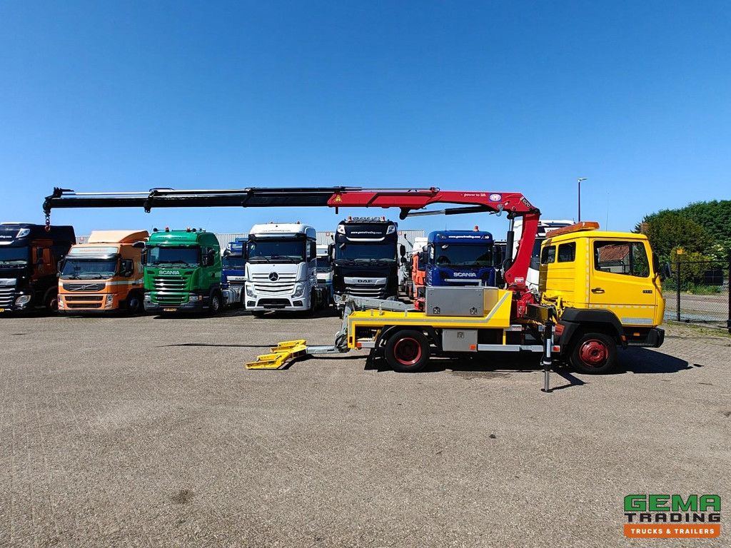 Mercedes-Benz 914 4x2 ECOLINER – Abschleppwagen – Aufbau SJ (2013), Rahmen 3T + Seilwinde 4500 kg + HMF1020 K3 + UNBENUTZT! – Vollstahl