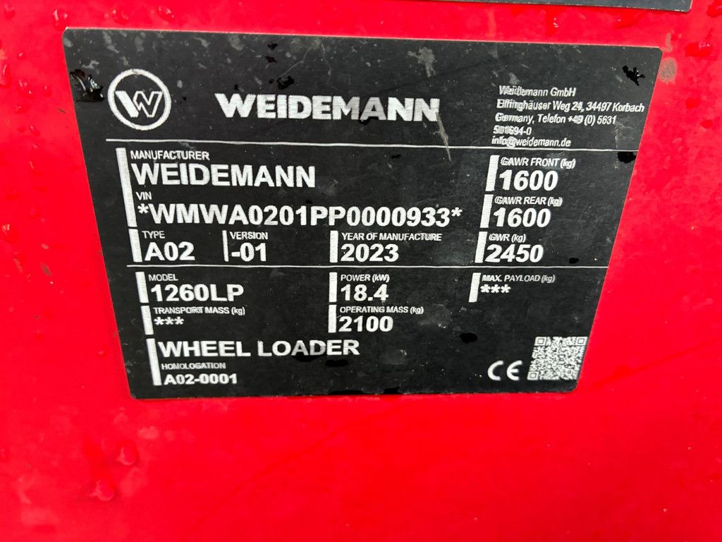 Weidemann 1260LP Minishovel