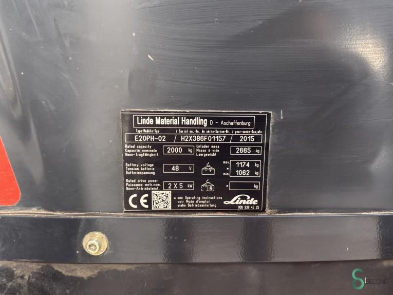 Gabelstapler Elektrisch Linde E20PHL EVO 2015
