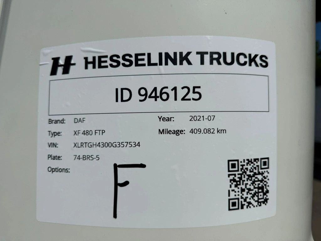 DAF XF 480 6X2 FTP Space Cab Midlift Standairco Alcoa 409082KM NL Truck