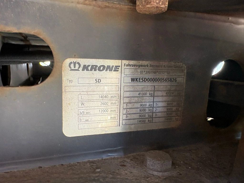 Krone SD 2X Liftas Thermo King SLX 300 5884 uur! 2T LBW APK/TUV 22-02-2027