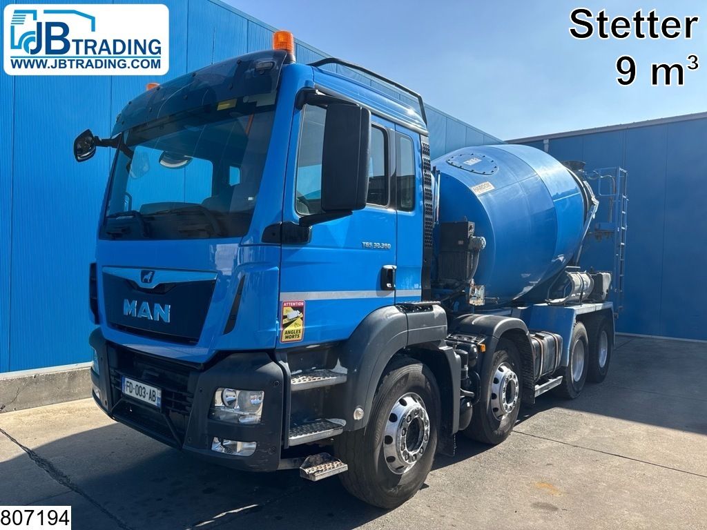 MAN TGS 32 360 8x4, EURo 6, Stetter 9m3, Steel suspension