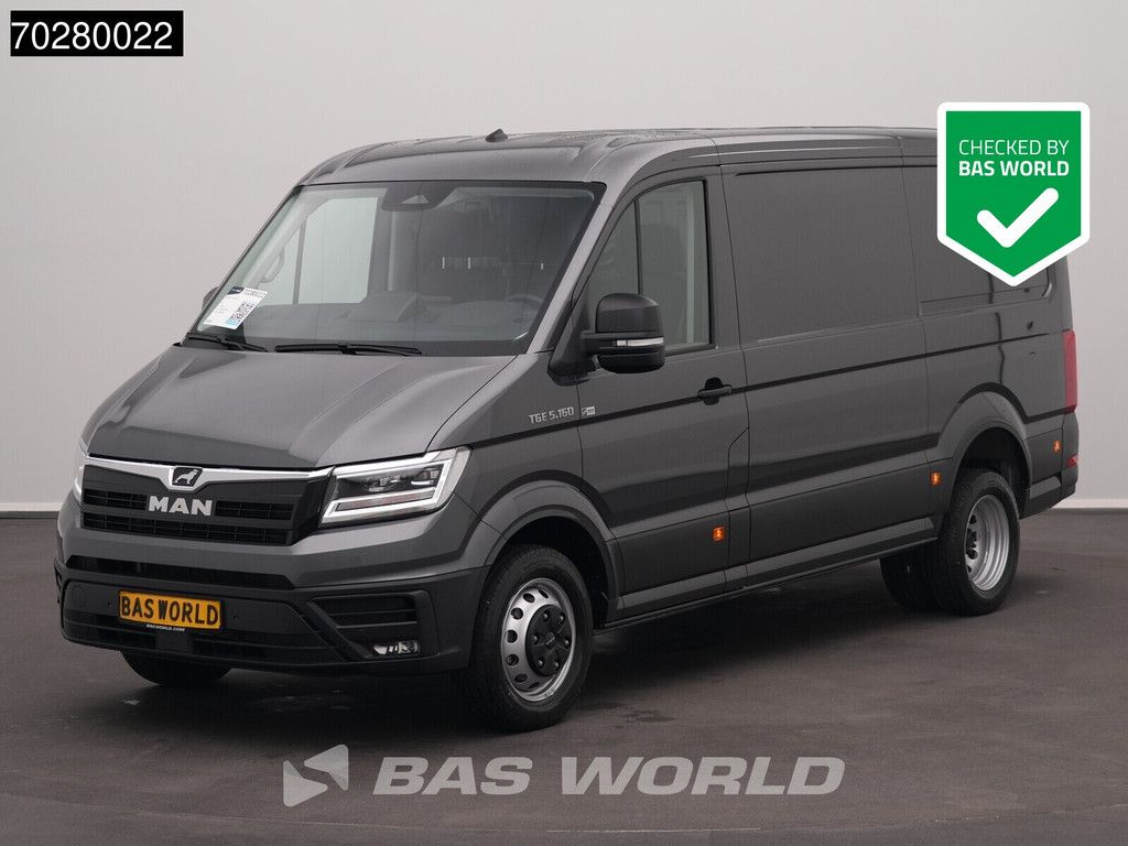 MAN TGE 5.160 Uniek! Dubbellucht 2025-Model Automaat L3H2 Laag Dak ACC Navi LED Airco Camera Parkeersensoren CarPlay Euro6 L2H1 10m3 A/C