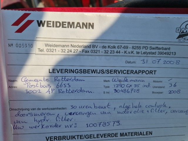 Weidemann 1250 minishovel