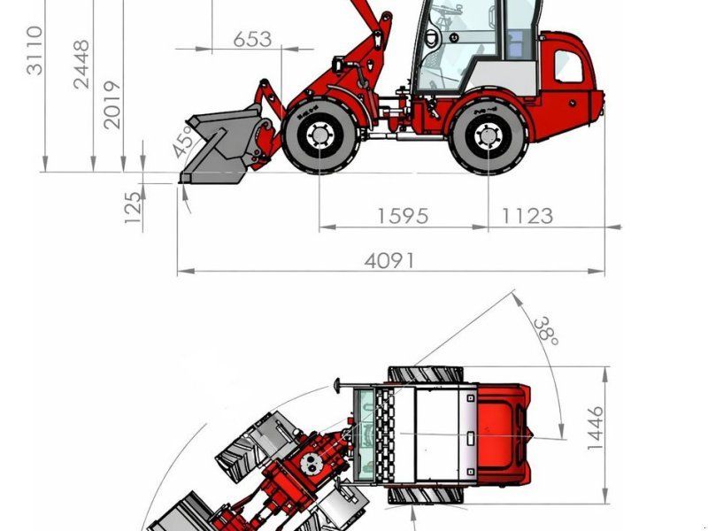 Grizzly 810 Elektro Hoflader mit Allrad offene Kabine