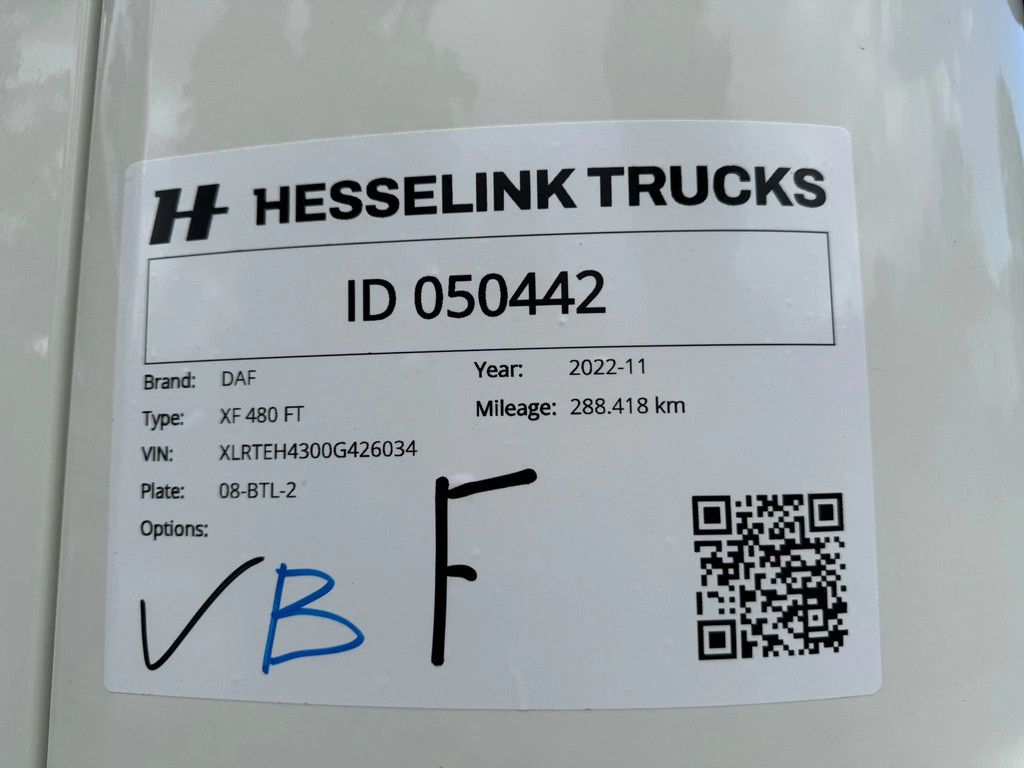 DAF XF 480 SSC Super Space Retarder Standairco 288.410KM! PTO-Prep NL Truck APK/TUV 16-11-2026