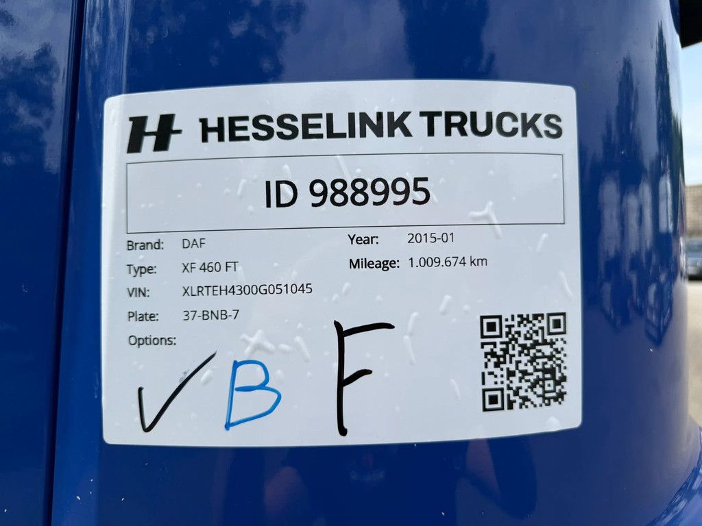 DAF XF 460 2X Tank Retarder Smarttacho 2 ACC NL Truck APK/TUV 11-2026