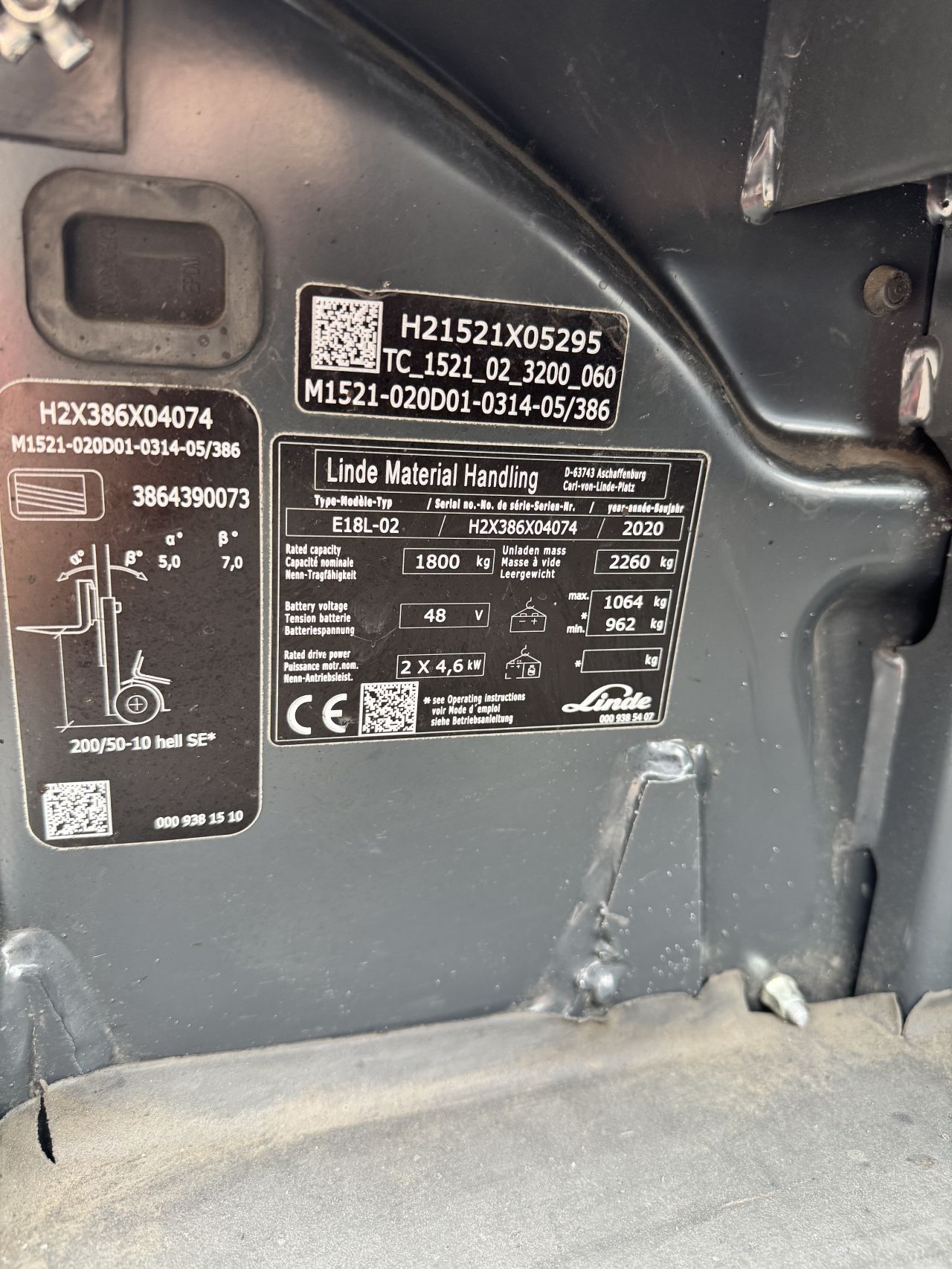 Linde E18 L-02 (2020) vorkenversteller freelift
