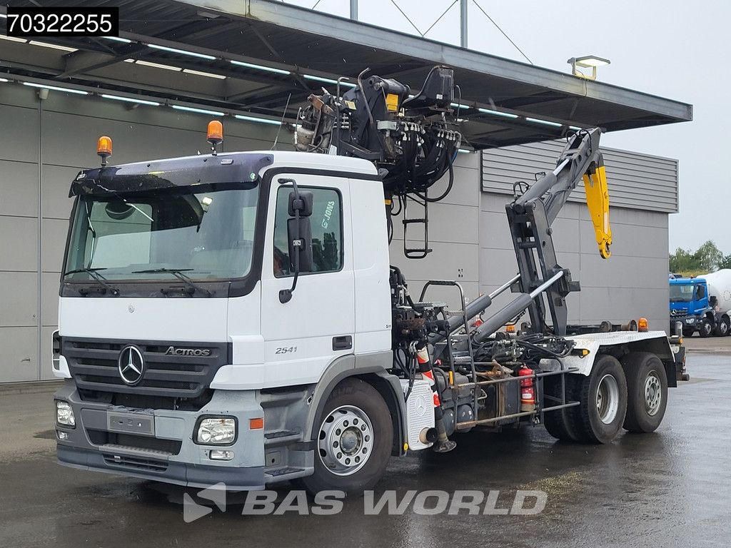 Mercedes Actros 2541 6X2 Jonsered J1142Z80A Crane + 20 tons hooklift Lift-axle Full Air Euro 3