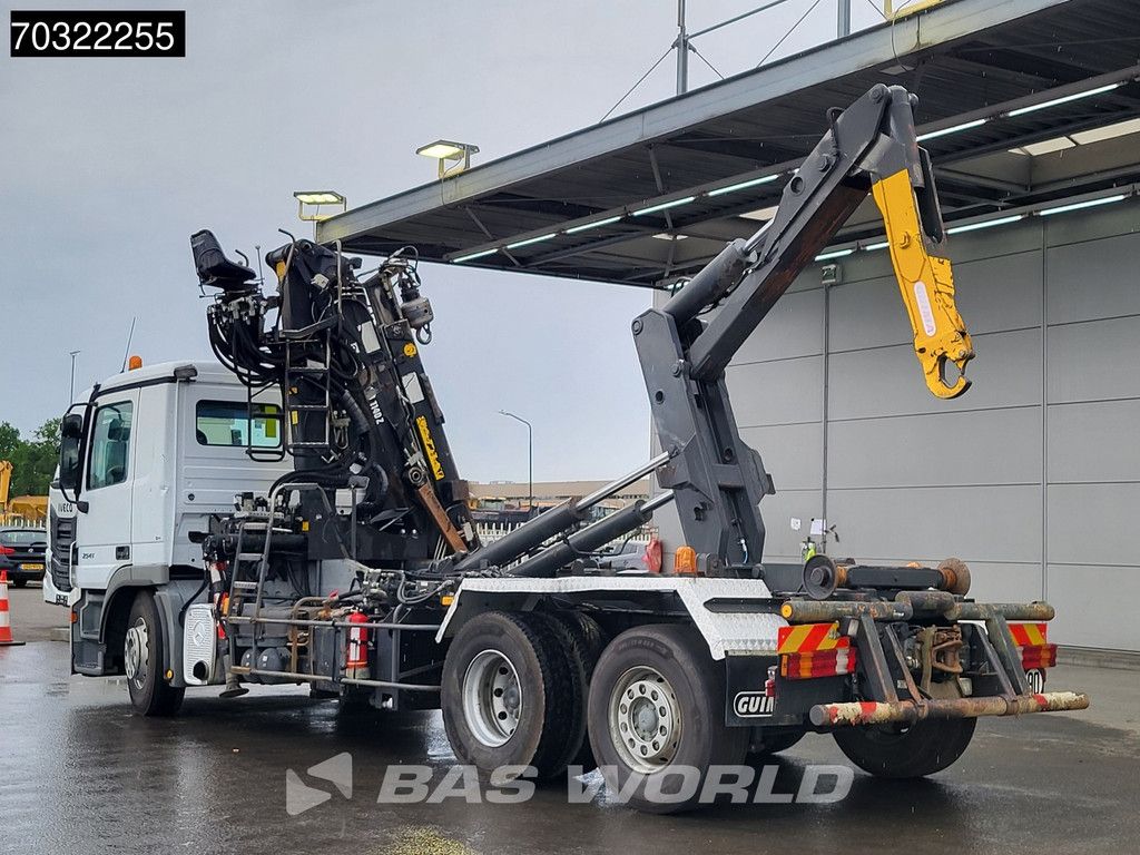 Mercedes Actros 2541 6X2 Jonsered J1142Z80A Crane + 20 tons hooklift Lift-axle Full Air Euro 3