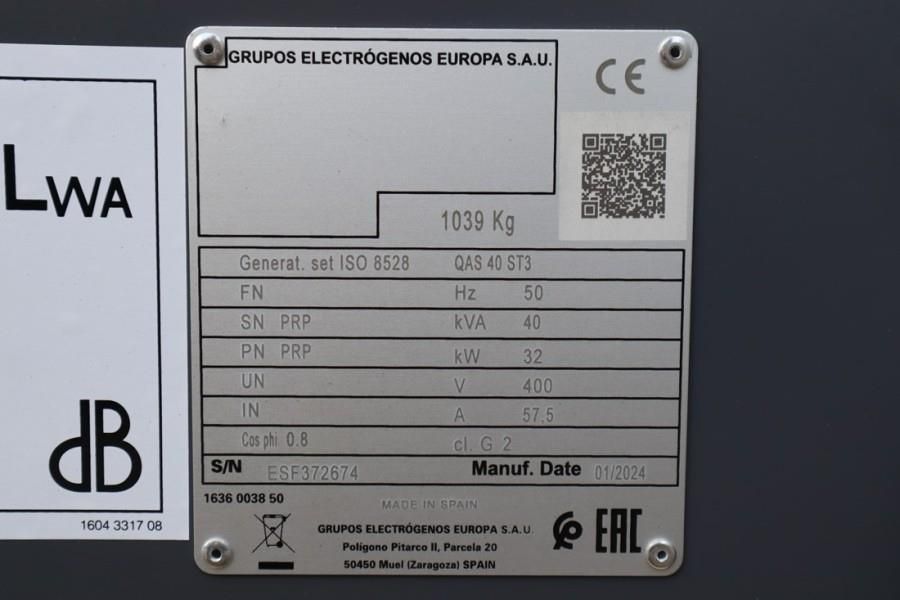 Atlas Copco QAS 40 ST3 Valid inspection, Diesel, 40 kVA