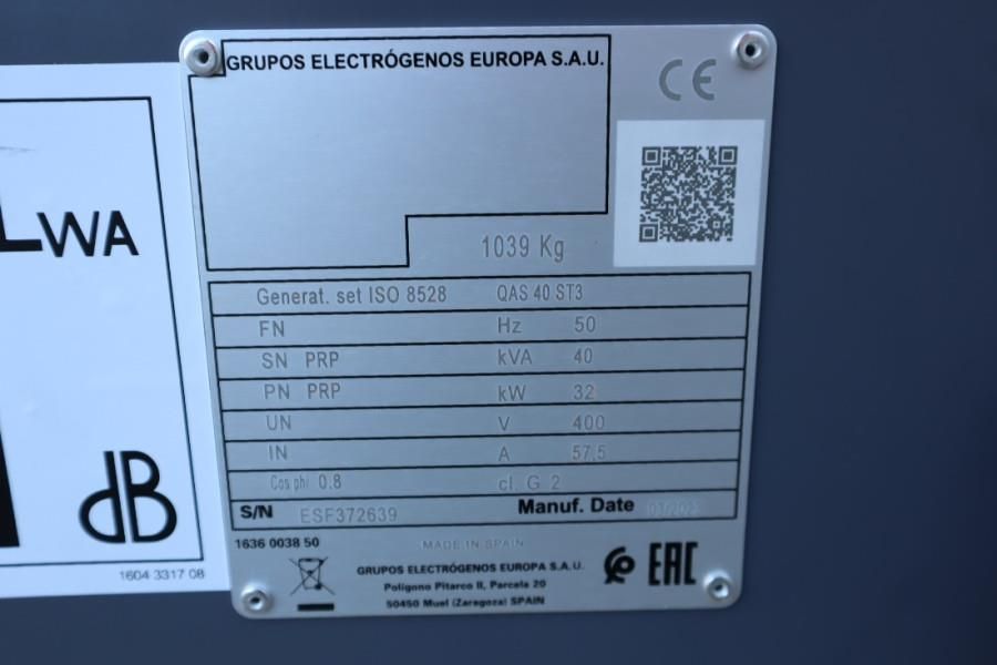Atlas Copco QAS 40 ST3 Valid inspection, Diesel, 40 kVA