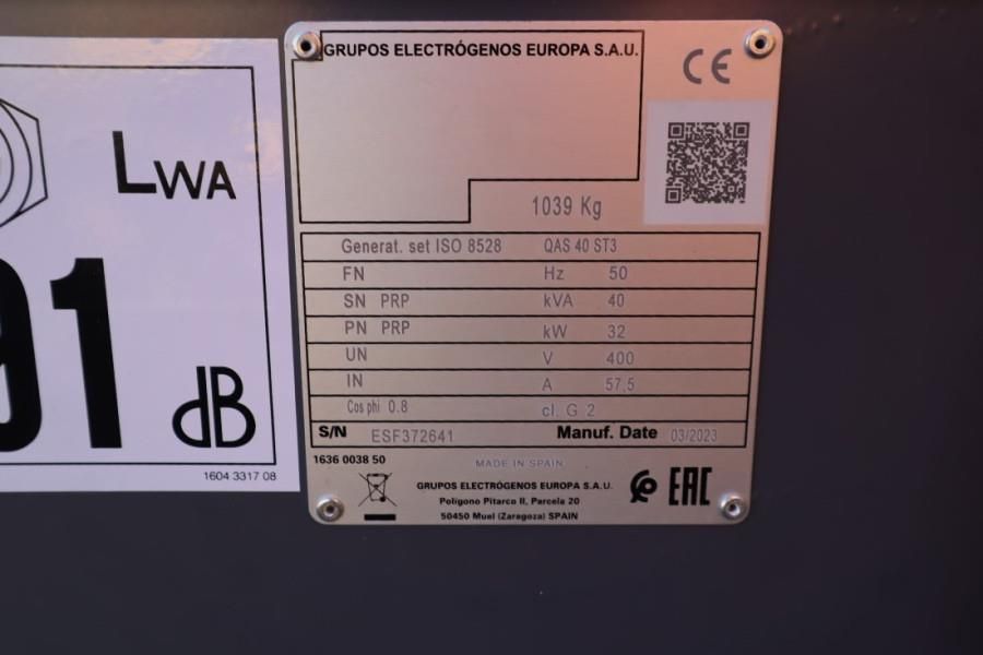Atlas Copco QAS 40 ST3 Valid inspection, Diesel, 40 kVA