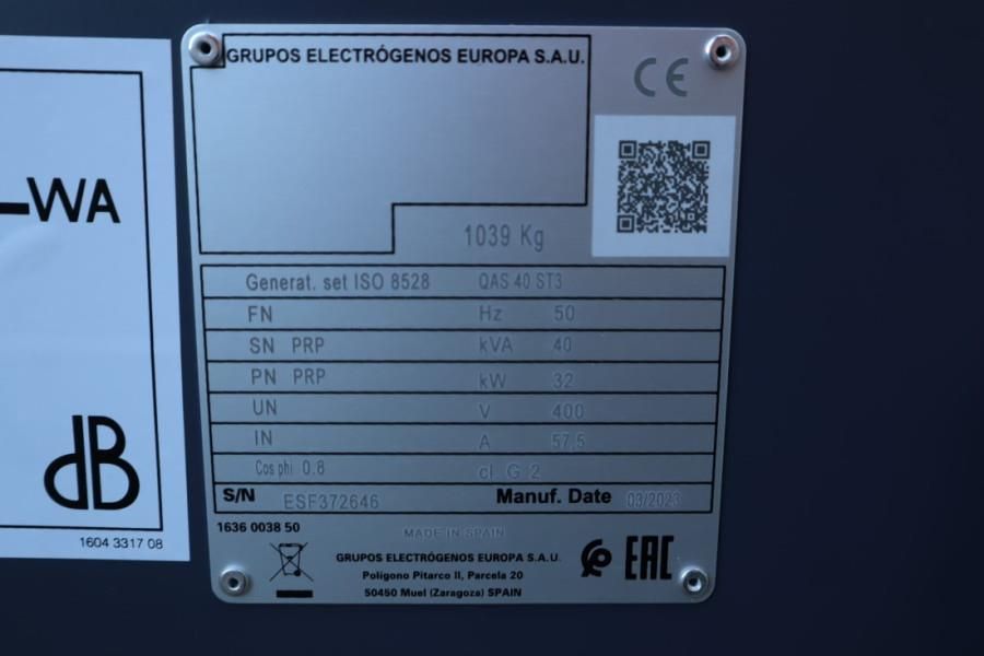 Atlas Copco QAS 40 ST3 Valid inspection, Diesel, 40 kVA