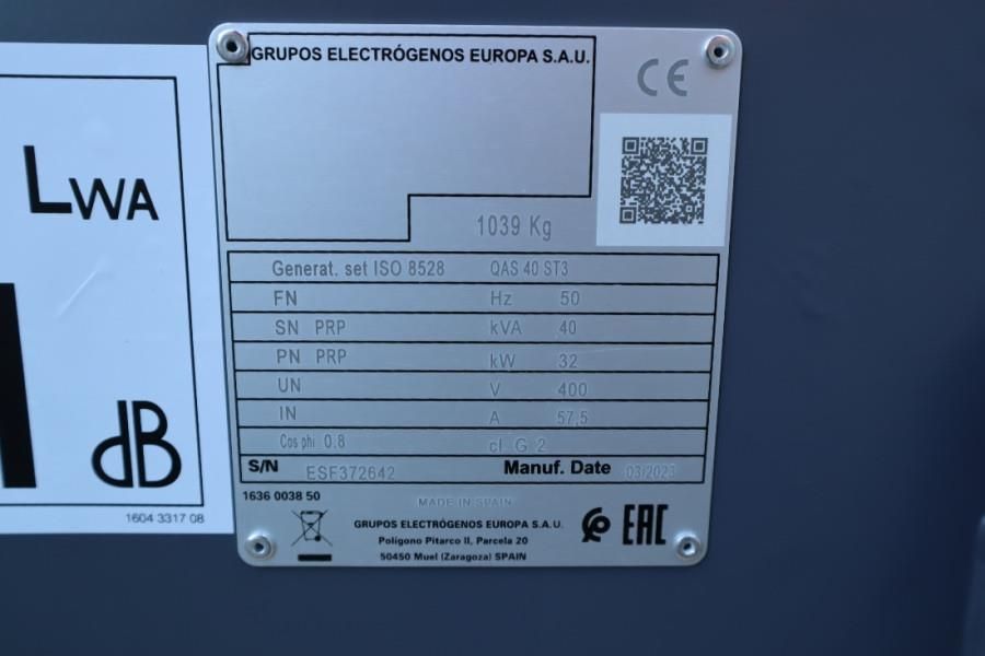 Atlas Copco QAS 40 ST3 Valid inspection, Diesel, 40 kVA