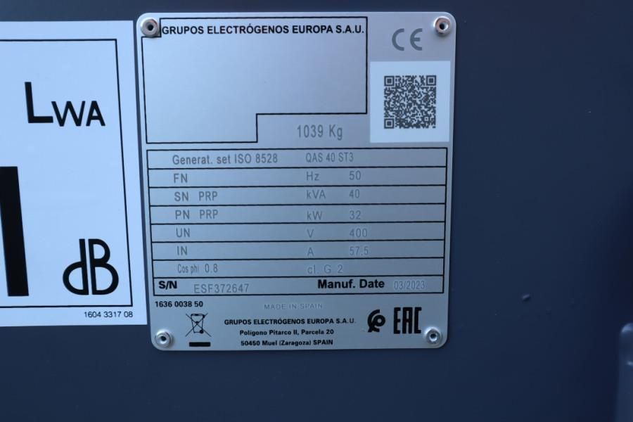Atlas Copco QAS 40 ST3 Valid inspection, Diesel, 40 kVA