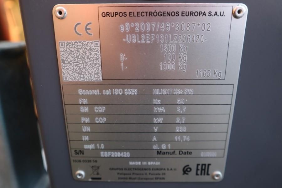 Atlas Copco HiLight H5+ SV2 Valid inspection, Max Boom Height