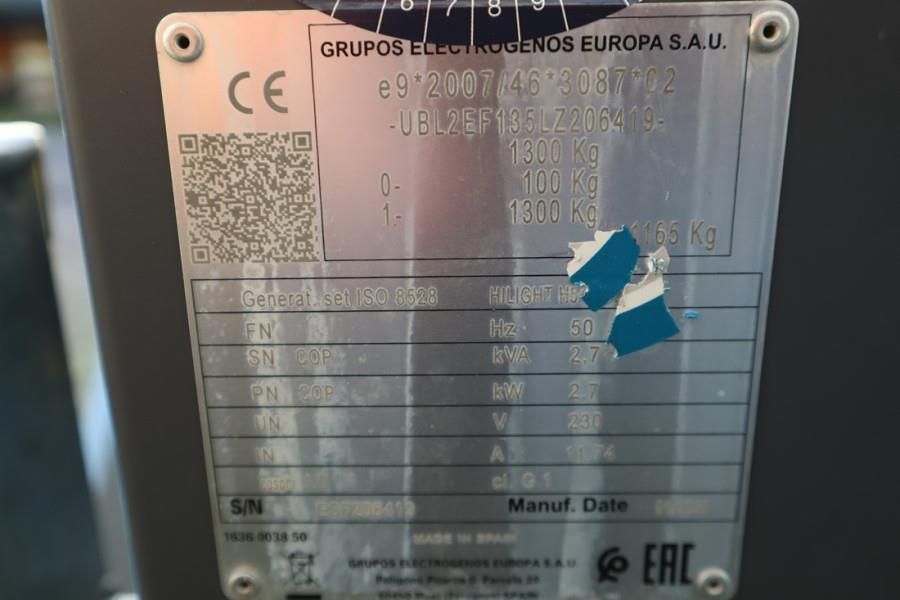 Atlas Copco HiLight H5+ SV2 Valid inspection, Max Boom Height
