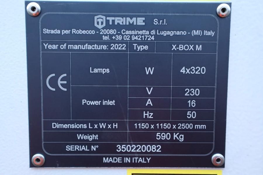Trime X-BOX M 4 x 320W Valid inspection, Max Boom Height