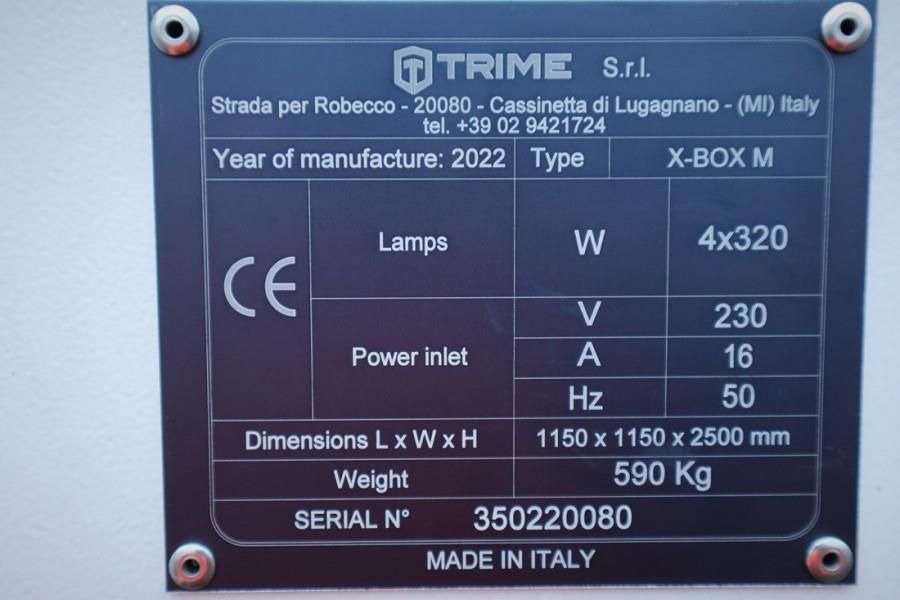 Trime X-BOX M 4 x 320W Valid inspection, Max Boom Height
