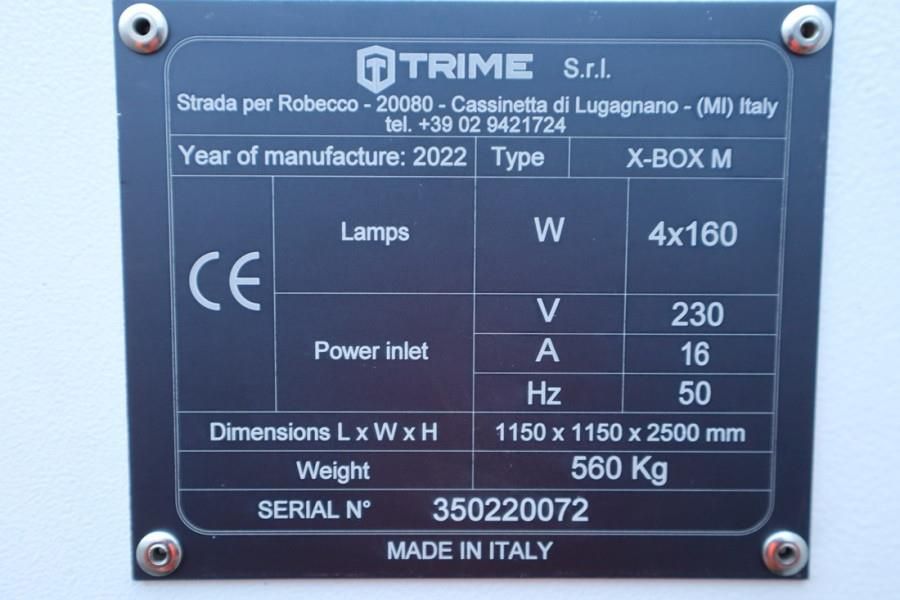 Trime X-BOX M 4x 160W Valid inspection, Max Boom Height