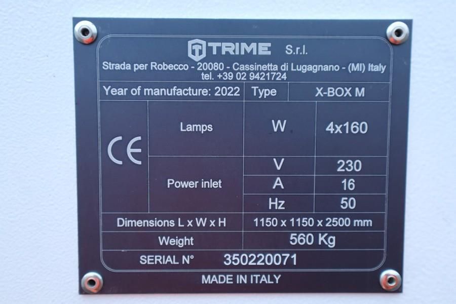 Trime X-BOX M 4x160W Valid inspection, Max Boom Height 8