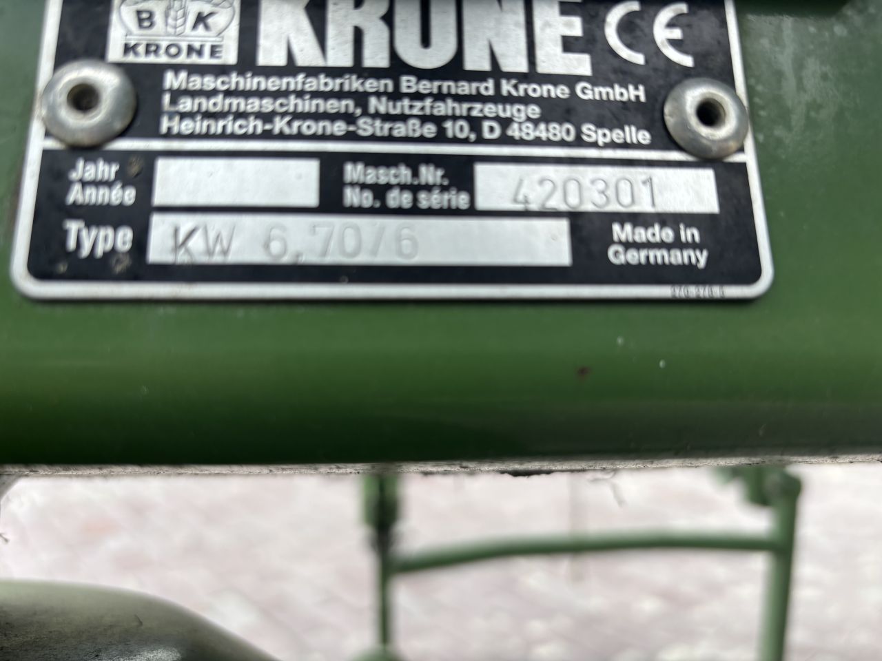Krone kw 6.70 schudder