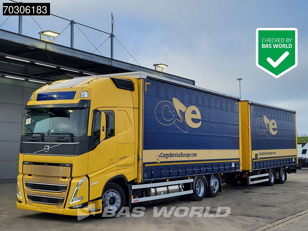 Volvo FH 460 6X2 Curtainsider Combi LNG Engine Sliding roof Lift Axle I-Park cool VEB+