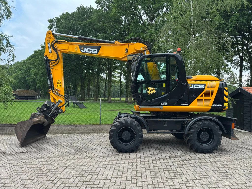 JCB JS145W Mobiele kraan met Draaikantelstuk DKS