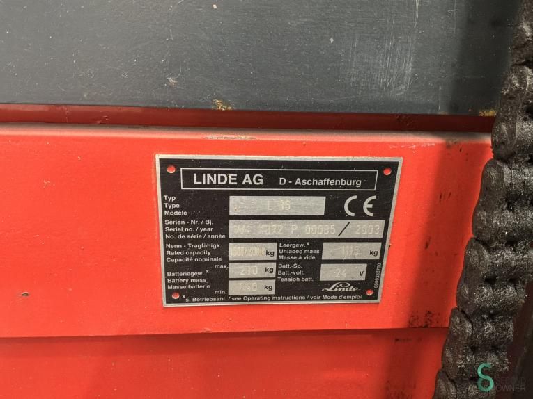 Stapler Elektrisch Linde L16 2003